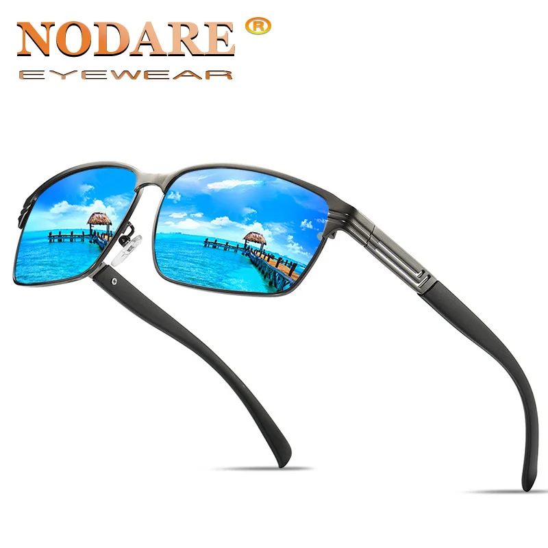 

NODARE Brand 2021 Aluminum Men's Sunglasses Polarized Lens Brand Design Temples Sun glasses Coating Mirror Glasses Oculos de sol