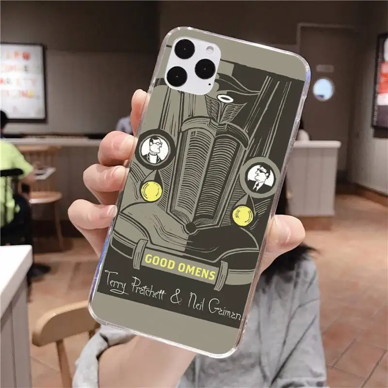 

New TV Good Omens Soft black Phone Case for iPhone 11 pro XS MAX 8 7 6 6S Plus X 5S SE 2020 XR cover