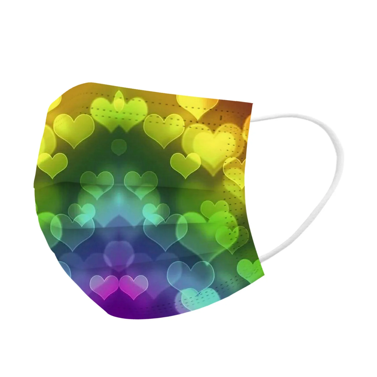 

50pc Disposable Mouth Mask Valentine's Day Earloop Filter Non Woven Mouth Masks Skin-friendly Dustproof Masks Cloth Measca d5