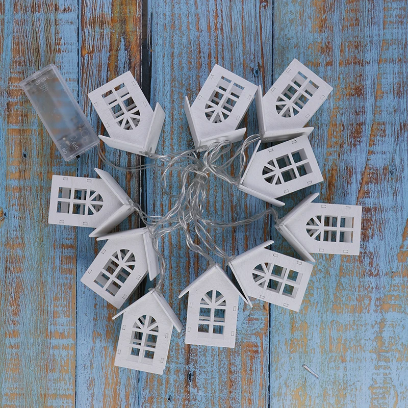 10 шт. светодиодная деревянная гирлянда для рождественской елки 2 м|Сверкающие