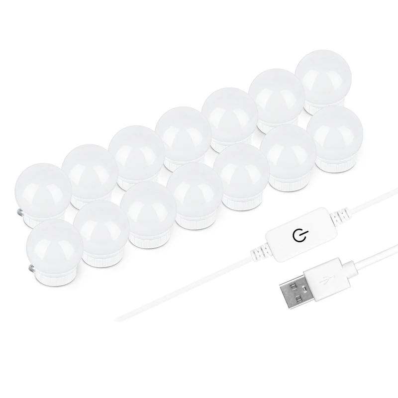 Светодиодный косметический светильник набор для зеркала с 14 регулируемыми