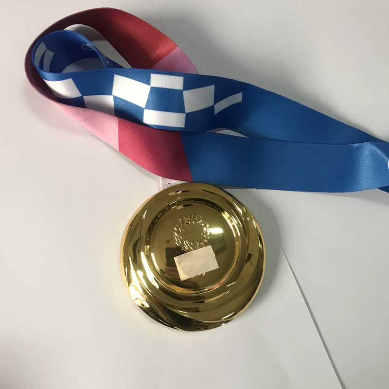 

1 Pcs Medals Gold Silver Bronze Emblem Athlete Badge Sport Player Medal With Ribbon