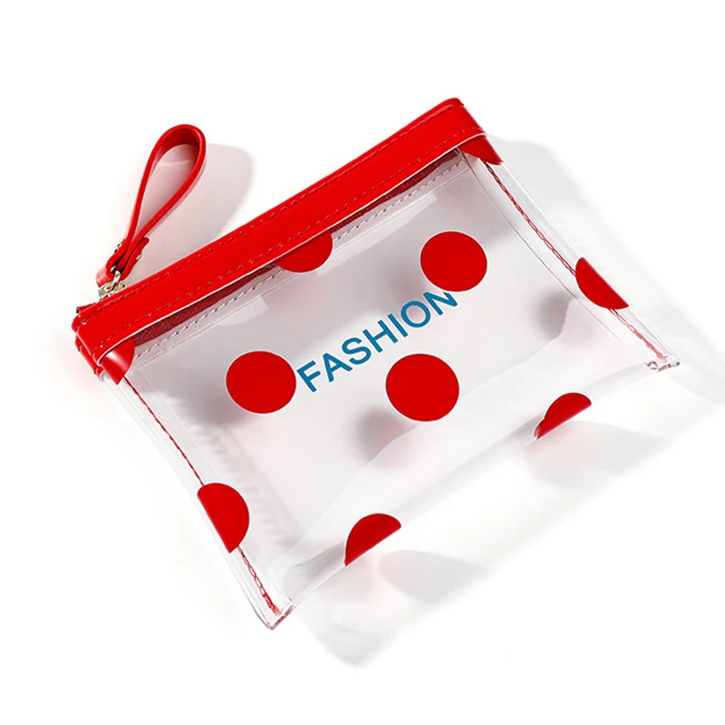 Прозрачный кошелек из ПВХ прозрачная сумка на застежке для карт Женский ключей
