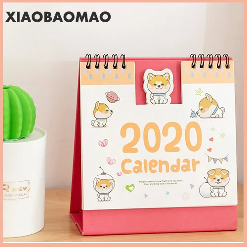 Мультяшный настольный мини-календарь 2020 креативный мультяшный маленький