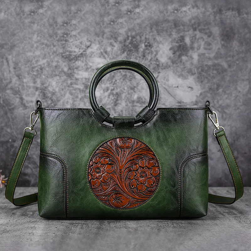

2021 summer Pu new design for women's hand brushed handbag messenger bag