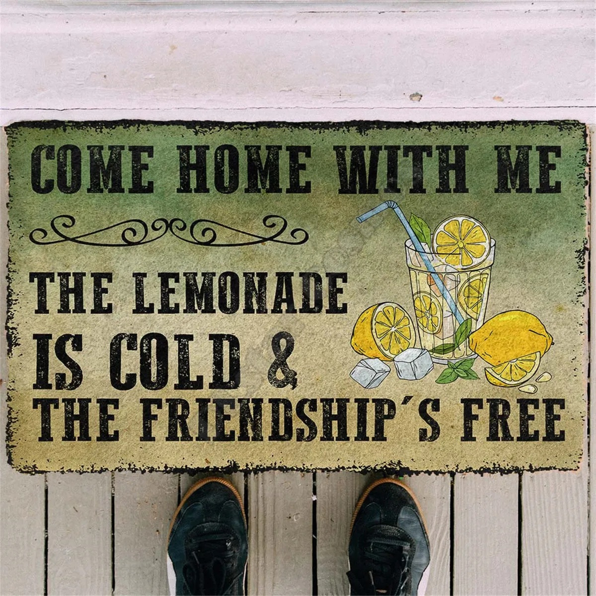 

3D Printed Come Home WIth Lemonade Doormat Door Floor Mats Carpet Decor Porch Doormat