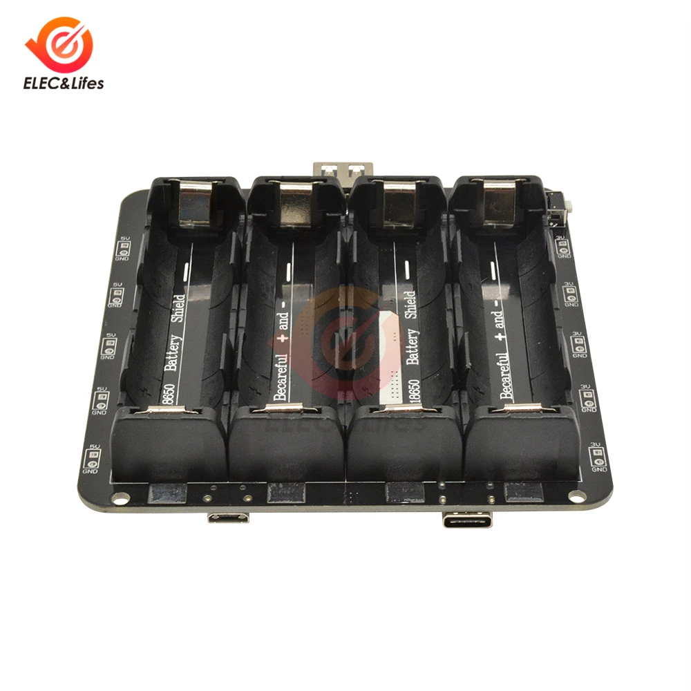 ESP32 ESP32S 4x18650 Литий Защита аккумулятора V9 Плата расширения 3 V/1A 5 V/3A Тип C Micro USB Мощность банк Батарея зарядный модуль