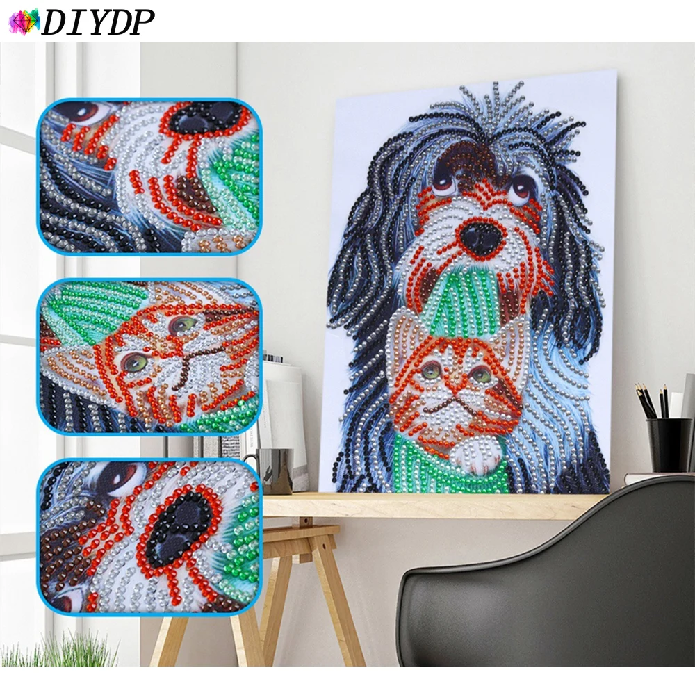 

Алмазная живопись своими руками DIYDP 5D особой формы разразы собака частичная круглая вышивка мозаика вышивка крестиком