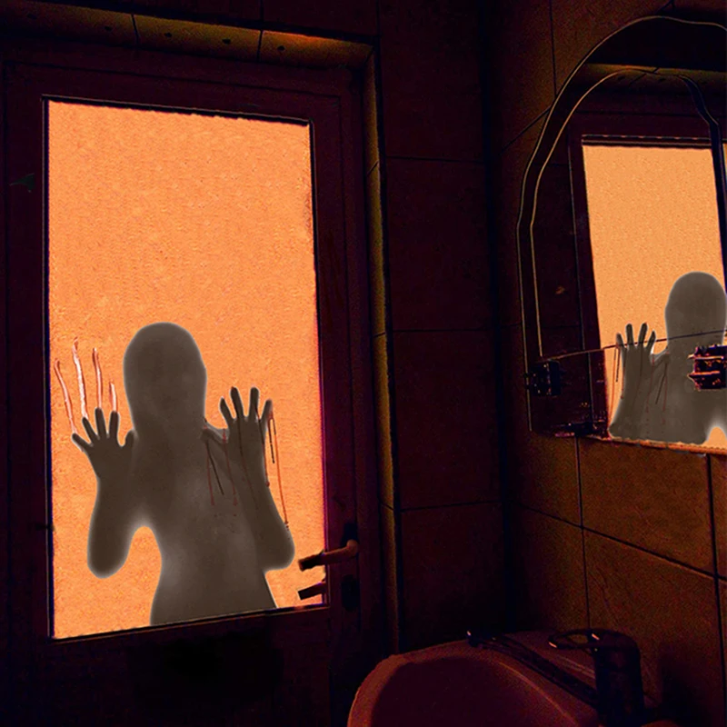 

Новая наклейка на стену на Хэллоуин, самоклеящаяся наклейка на окно, Женская наклейка, наклейка на дверь черного цвета