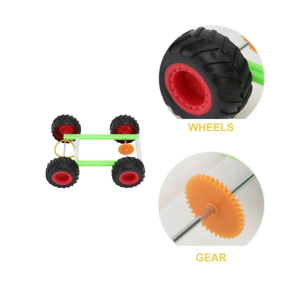

1PC Funny Student Education Toy Power Car Assembly Material Kit Toy (with Tool)