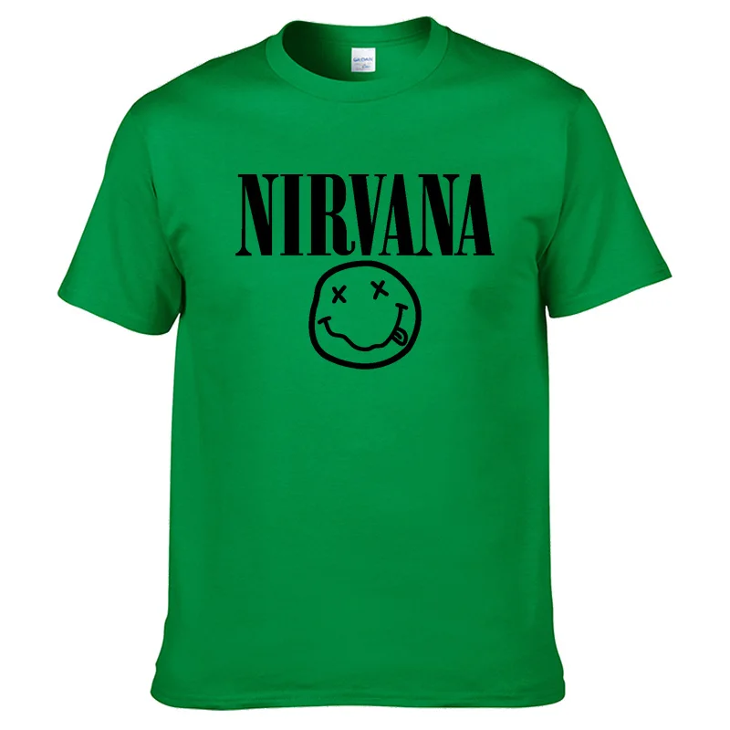 Nirvana хип-хоп Мужская футболка Летняя рок-группа Харадзюку Футболка с принтом хлопок Удобная уличная одежда Свободный Топ с круглым вырезом - Цвет: 9