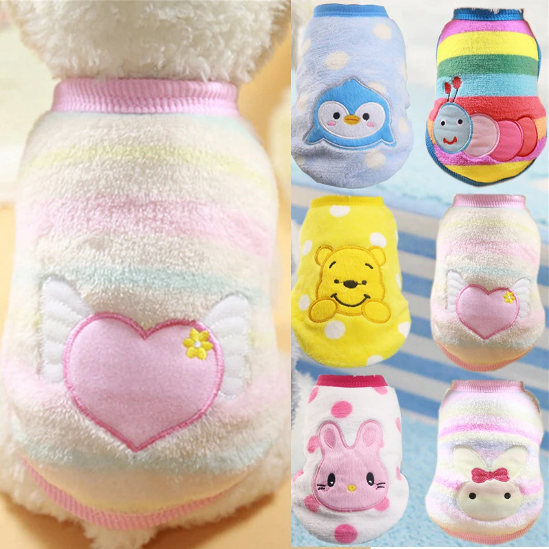 

Winter Warm Cartoon Pet Clothes for Small Dogs Cats Soft Fleece Pets Dog Coat Jacket Puppy Clothing Outfits Chihuahua Costume