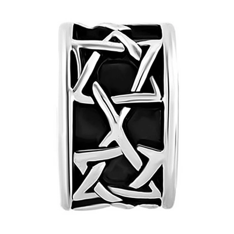 Бусина Шарм Звезда Давида с прямыми отверстиями 5 мм|bracelet glass|bracelet slaveday family |