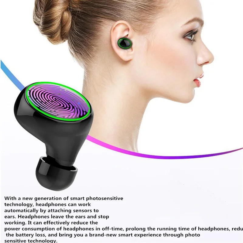 LEORY C5S TWS bluetooth 5 0 наушники беспроводные 3500 мАч Внешний аккумулятор гарнитура Smart