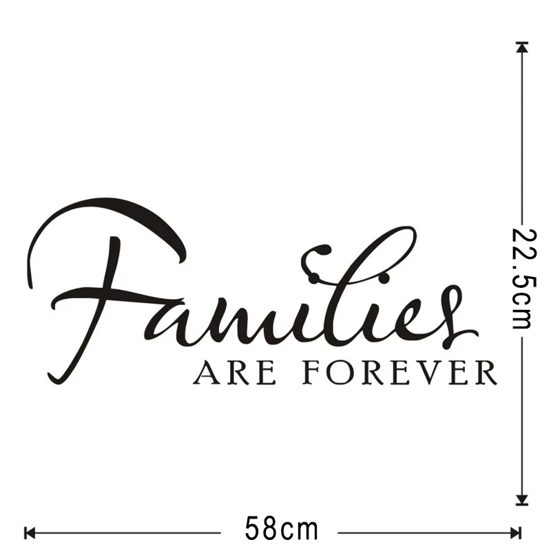 

Family Are Forever Quotes Home Decor Creative Quote Wall Decals for Living Room adesivo de parede removable Wall Stickers