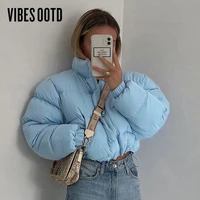 vibesootd fall winter down coat puffer jacket and coats fashion christmas bubble cropped outerwear warm womens clothing
