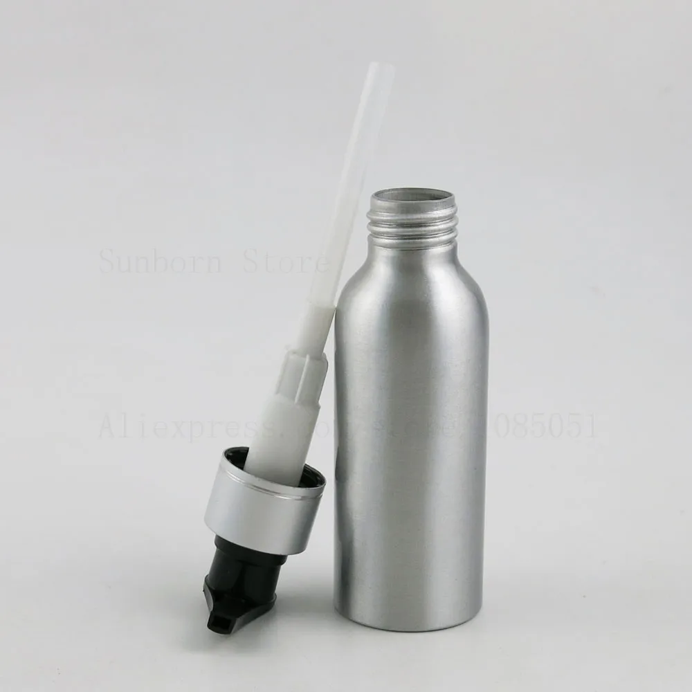 

300pcs Empty 1oz 4oz 5oz 30ml 50ml 100ml 250ml Metal Cream Lotion Liquid bottle with Press Pump cosmetics Container