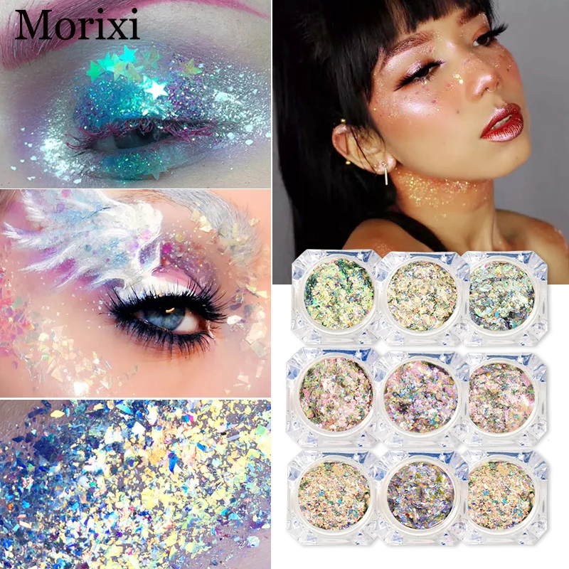 Пудра с алмазным блеском для теней век 12 цветов макияж блестящие хрустальные