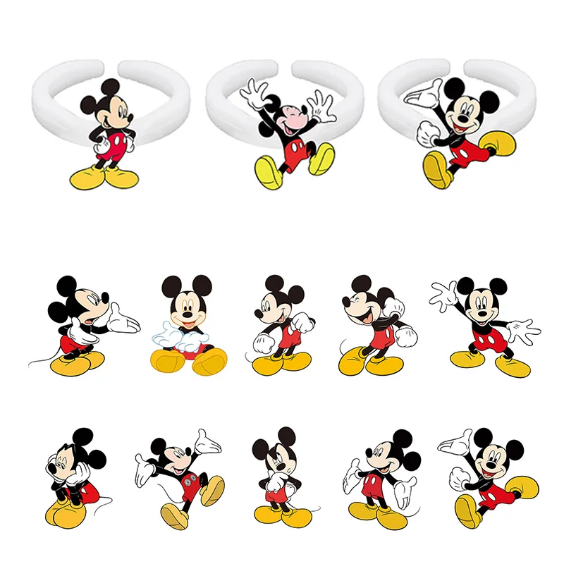 

Disney Cute Mickey Character Cartoon Fun Cartoon Animation Pattern Acrylic Ring Holiday Epoxy Ring Couple