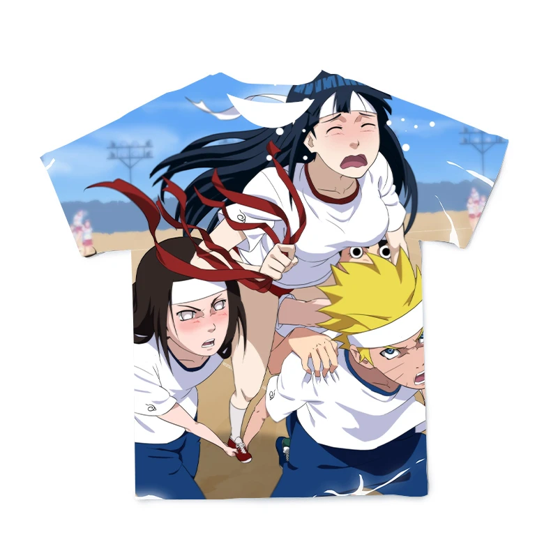 

2021 Summer Children's New 3D Anime Naruto T-shirt Clothing Cartoon Boy/Girl Child O-neck Short-Sleeved Casual Loose Size 4T-14T