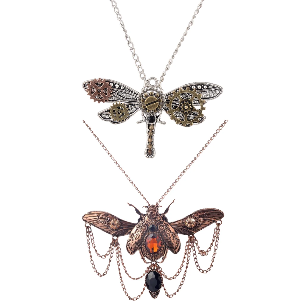 2 шт. стимпанк винтажные стразы украшение стрекоза Большой Жук насекомое в форме