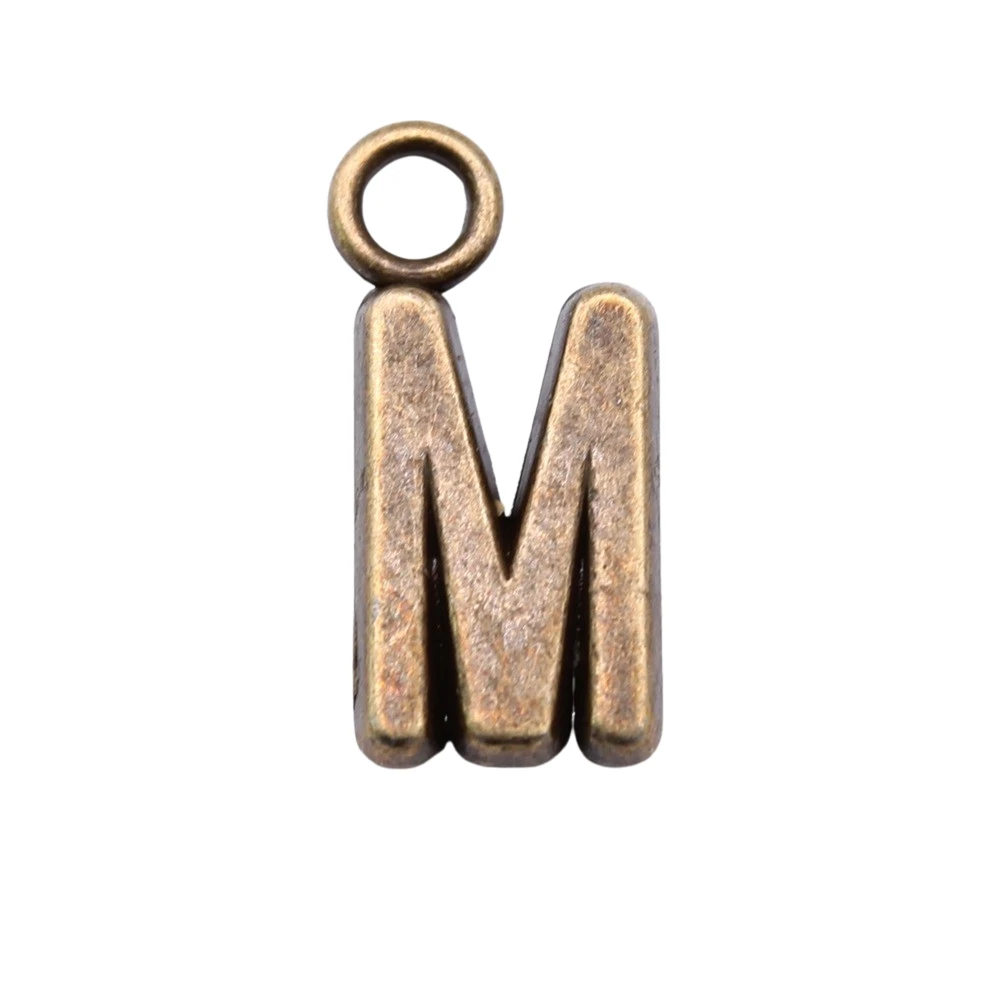 

26pcs Letter M Charms Jewelry Making Kit Antique Bronze Color 16mm