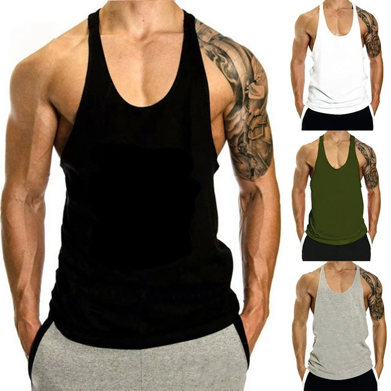 Летние мужские майки Vertvie для фитнеса тренажерного зала Повседневные Дышащие