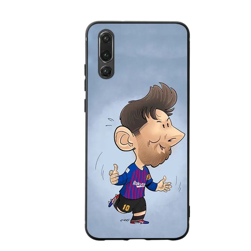 RKQ футбольный мультфильм Месси чехол для телефона huawei Psmart P10 P20 P30 Lite 2019 Honor 8X9X10 20 mate