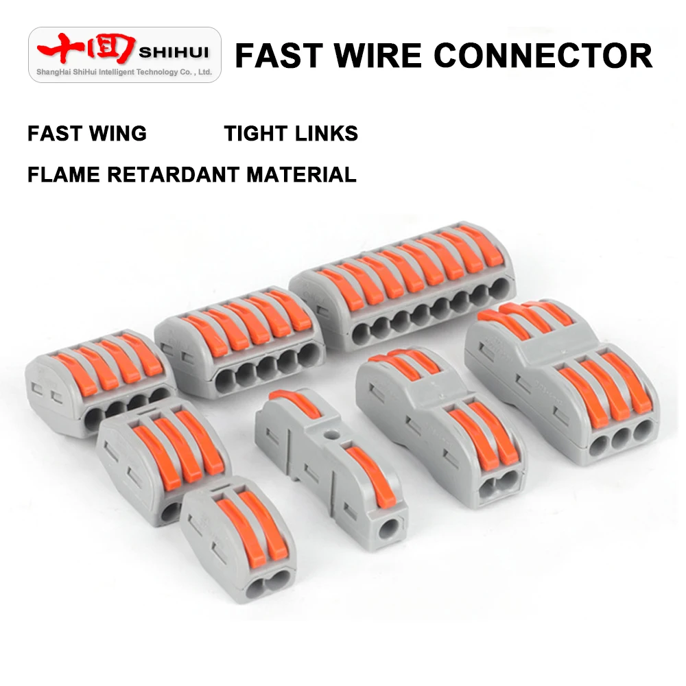 

Universal Push-Type Parallel Wiring Terminal Separated Wire Docking Block Home Compact Quick Power Wiring Connector PCT-212