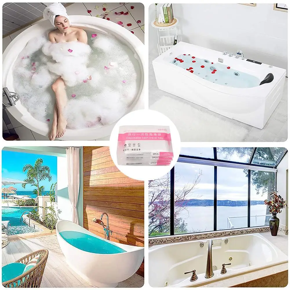

120*260cm 130*320cm Thickened Disposable Bathtub Cover Bag Family Hotel Health Bath Tub Film Home Decor Salon Household Bag Lini
