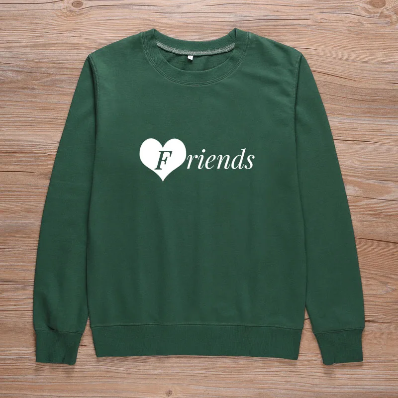 ONSEME Best Frieds Forever Print Harajuku Толстовка для женщин 80s 90s свитшот в стиле грандж лучшие друзья соответствующие BFF Friend Топы S-31 - Цвет: Green-Friends