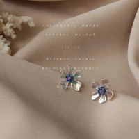 jewelry wholesale factory outlets 925 needles symphony laser light flower earrings cheap flower earrings sakura card captor