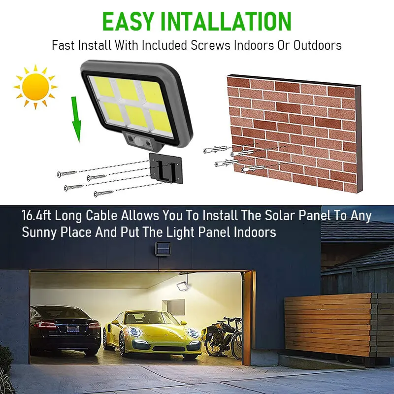 90/150/216/290 LED Solar Lamp Outdoor Waterproof 3 Working Mode Motion Sensor Wall Lights for Yard Garage Garden Lighting | Лампы и
