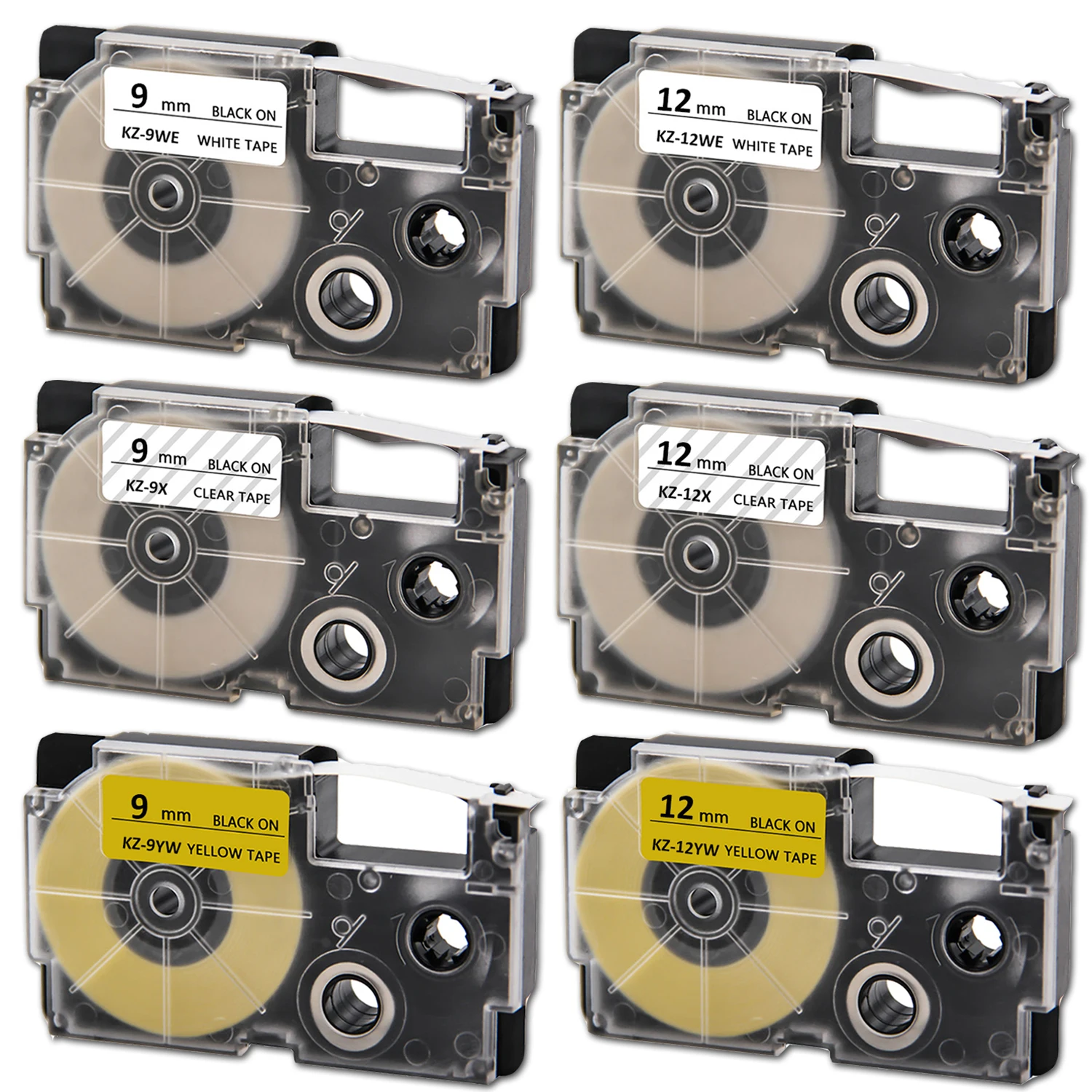 Лента для этикеток CASIO XR-9WE XR-12WE XR-9X XR-12X XR-9YW XR-12YW KL-60 EZ 3 шт./4 шт./6 шт. | Компьютеры и