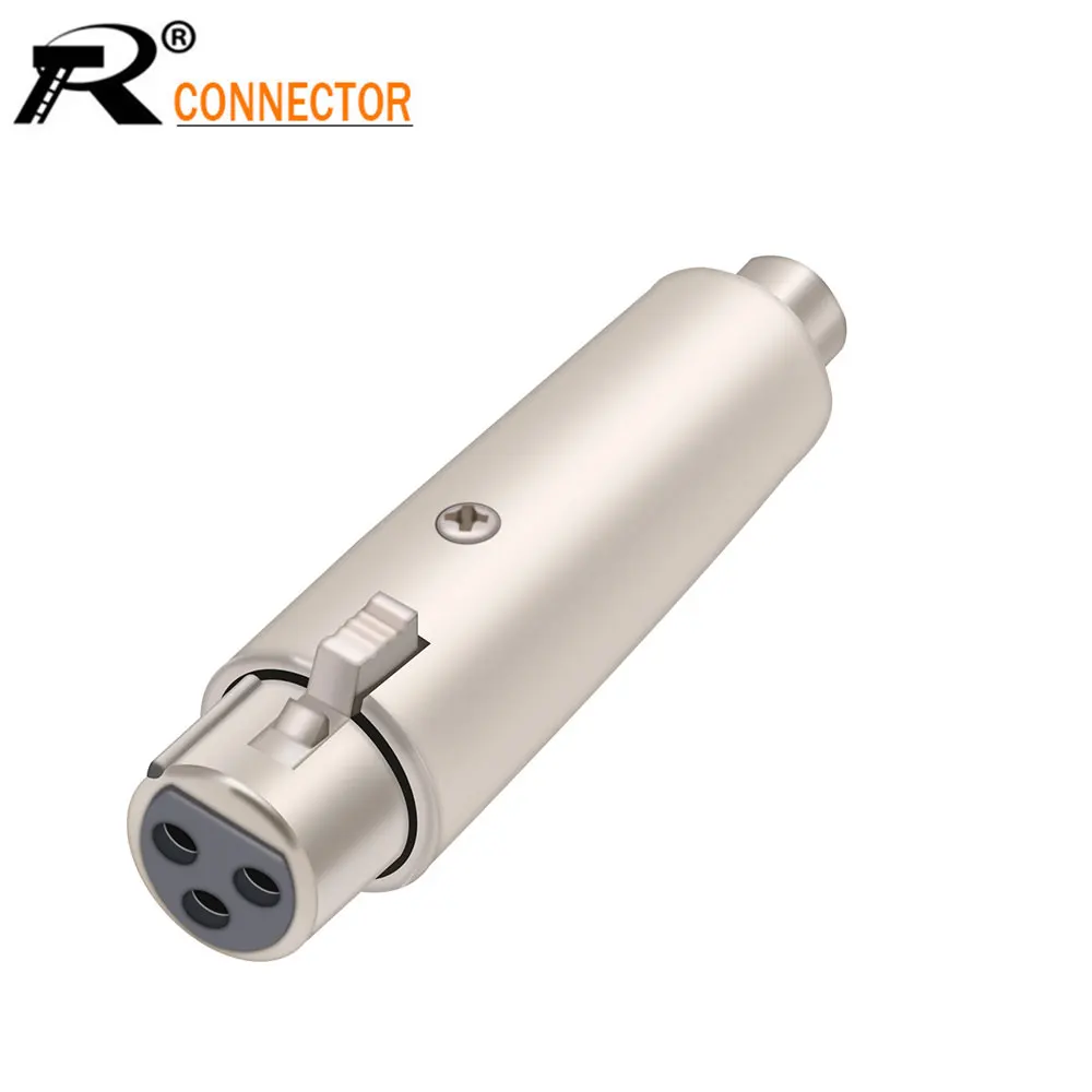 

10 шт./лот RCA штекер на 3 Pin XLR гнездо металлическое серебряное гнездо Аудио Динамик адаптер стерео микрофон адаптер разъем