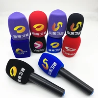 flocking microphone covers print logo microphone windscreens customized winds handheld mic sponge for outdoor interview