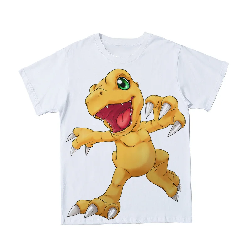 

Boys Summer 3D New T-shirt Digimoning Animal Girls Clothes O-Neck Children Clothes Casual Harajuku Short Sleeve T-shirts 4T-14T