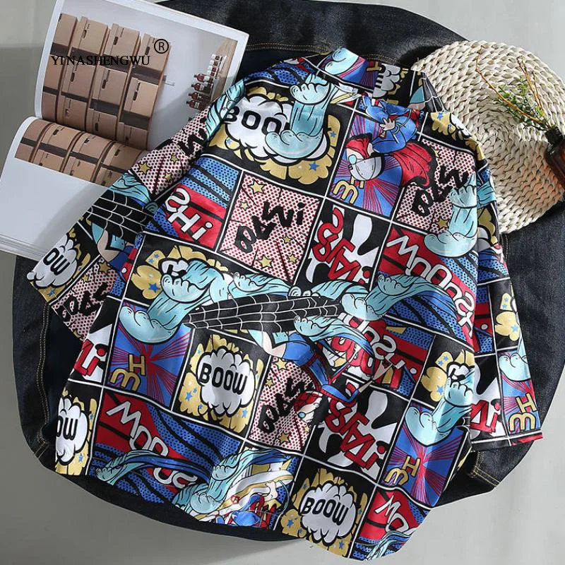 Кимоно кардиган Мужское кимоно Femme Yukata Harajuku японское кимоно летнее журавль кимоно с рисунком тонкая рубашка Азия Кимоно костюмы косплей - Цвет: color 9 c