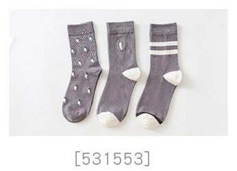 Caramella Men's Crew Socks Cotton Made Animal Jacquard Embroidery Socks Cotton 3 Pairs/Lot - Цвет: 5315531101