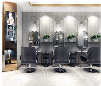 light luxury net red hair salon mirror stage hair salon special barber shop single mirror beauty dressing table mirror with lamp