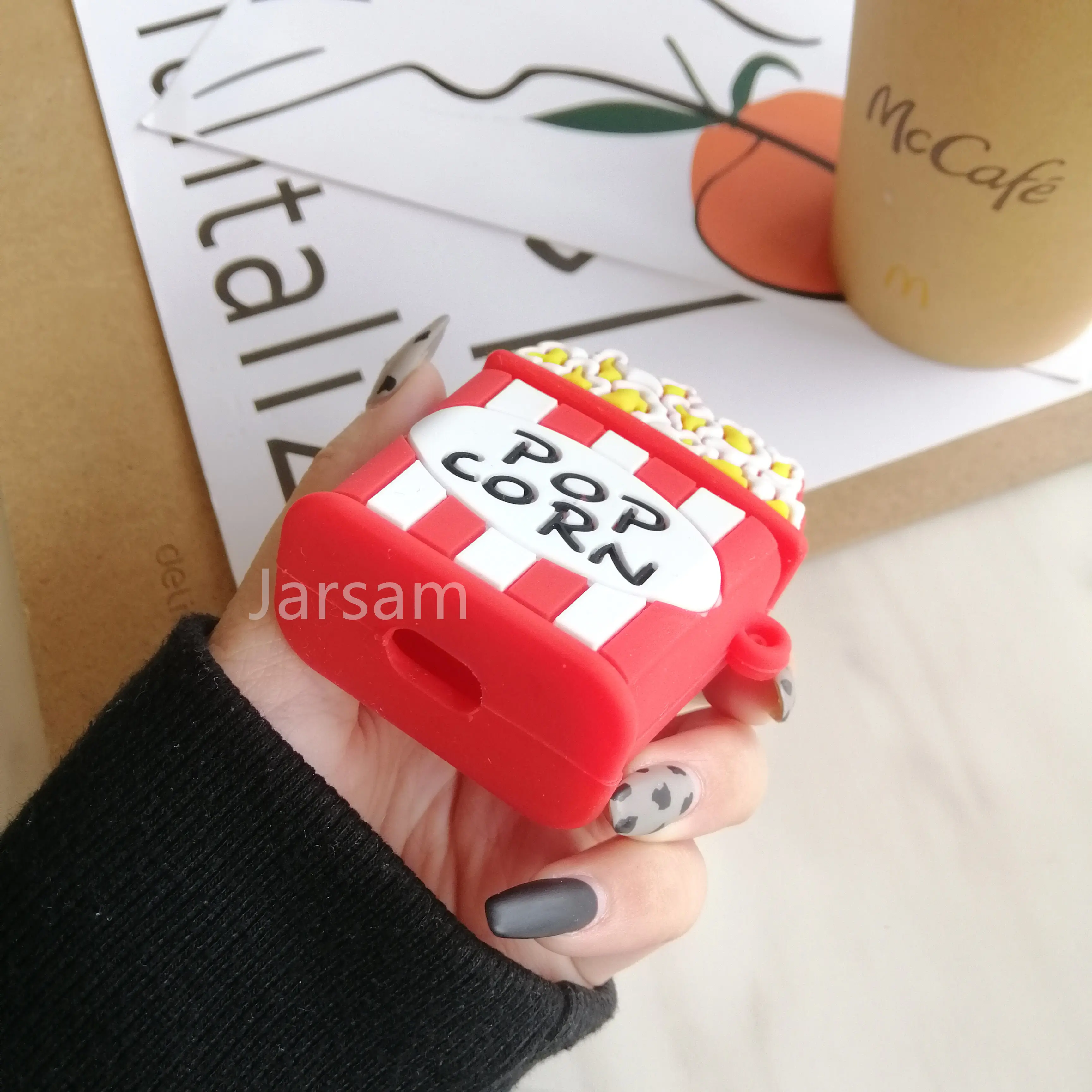 

Cartoon Silicone Popcorn Earphone Case For AirPods case Cute Protection Cover case For AirPods Accessories