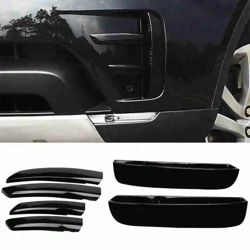 6 шт передняя противотуманная фара Накладка для Land Rover Discovery 5 2017 2018 Черный ABS