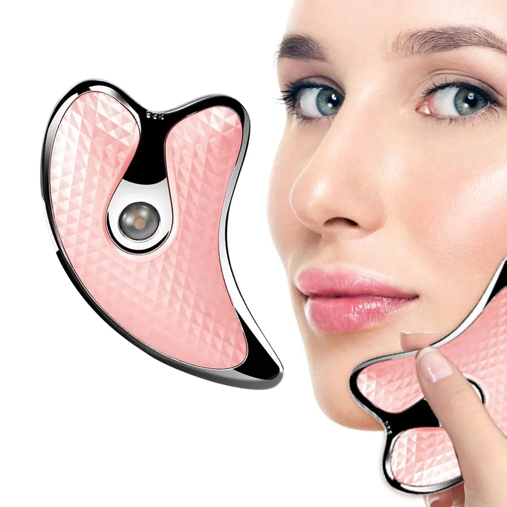 

Electric Facial Scraping Massager Microcurrent Anti Wrinkle Slim Jaw Device Eye Body Massage Board Machine Intelligent Vibration