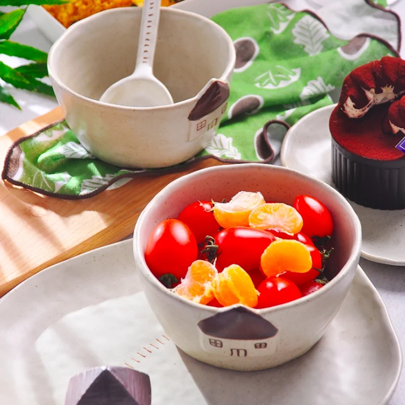 Набор мультяшных обеденных тарелок керамические кухонные тарелки набор посуды