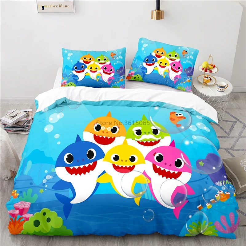 Мультфильм песня Акула 3d Постельное белье для маленьких мальчиков и девочек