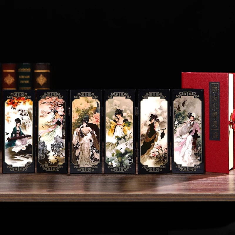 

Антикварная лакированная посуда с маленьким экраном в китайском стиле, характерный подарок для иностранцев, народное ремесло