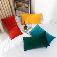 nordic minimalist modern dutch velvet three dimensional wave texture home decorationseat lumbar pillow cover