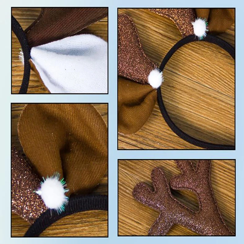 Christmas Headband Horns Cosplay Reindeer Deer Ears Snowflake Santa Gift DIY Party Decoration Xmas Kids |