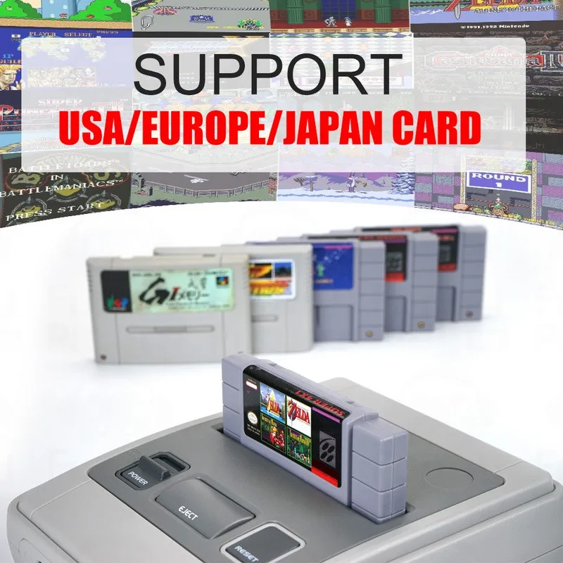 16 бит Супер ретро оборудование видео Игровая приставка RETROAD SFC52HD для Snes картридж 2