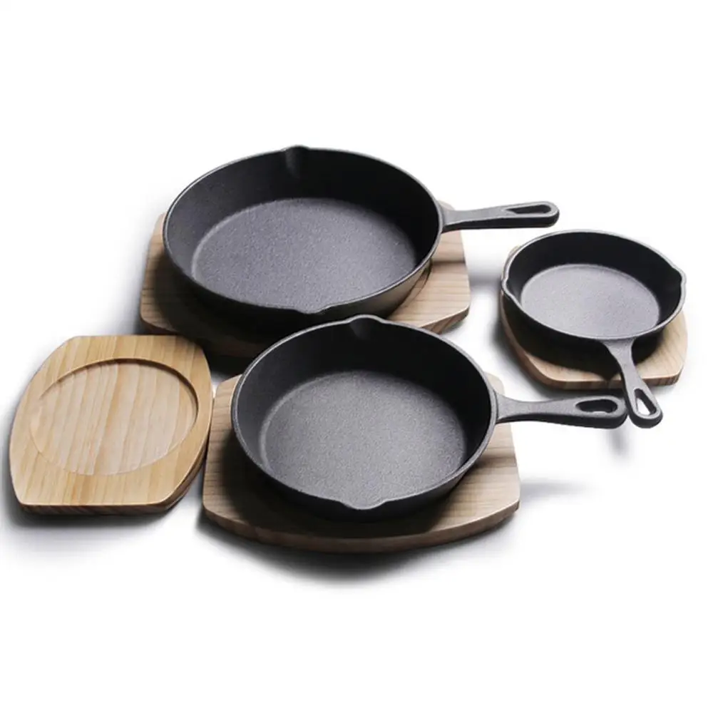 

Cast Iron Non-stick 14-20CM Skillet Frying Pan for Gas Induction Cooker Egg Pancake Pot Kitchen&Dining Tools Cookware